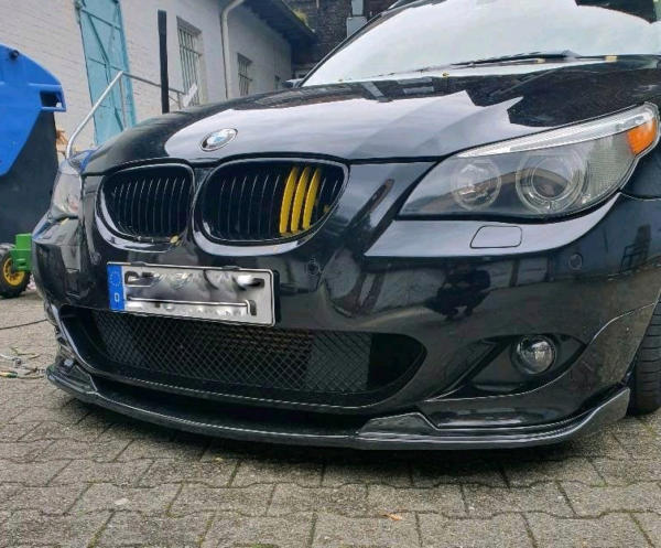 Frontlippe V1 schwarz glanz BMW 5er E60