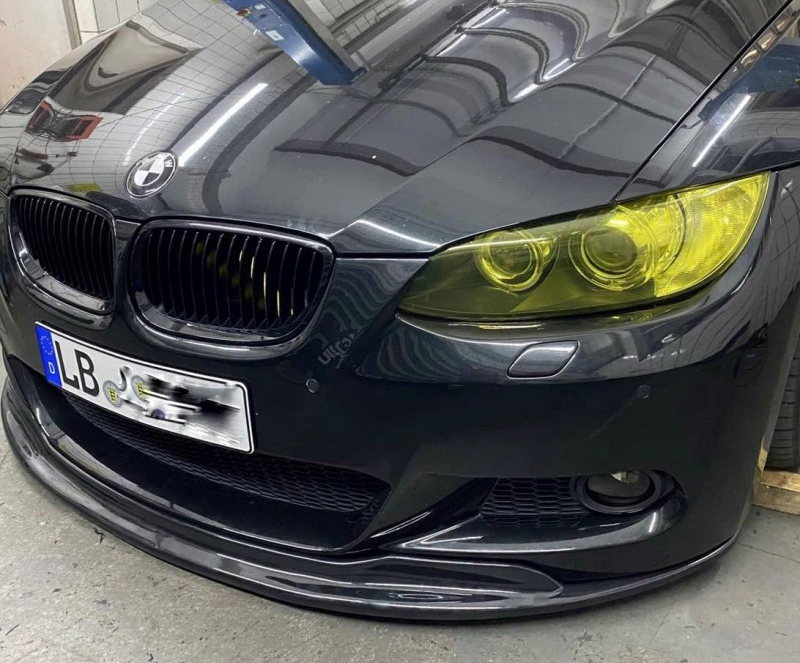 Frontlippe V1 ABS schwarz glänzend BMW 3er E92 E93 VFL - leoderm3