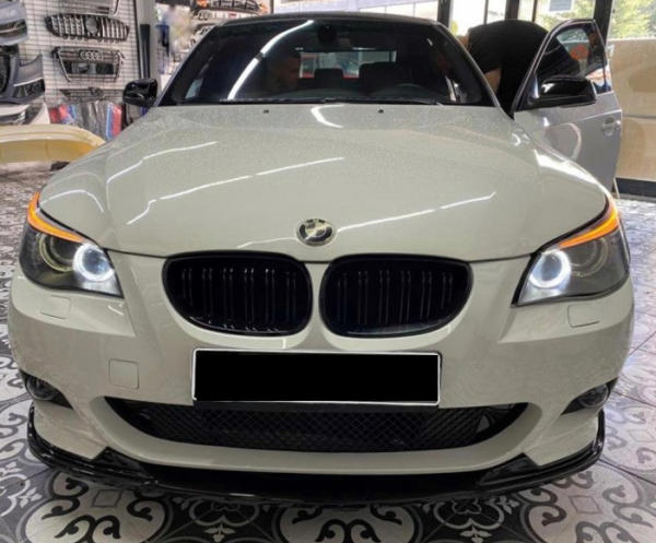 Frontlippe V1 schwarz glanz BMW 5er E60 – Bild 4