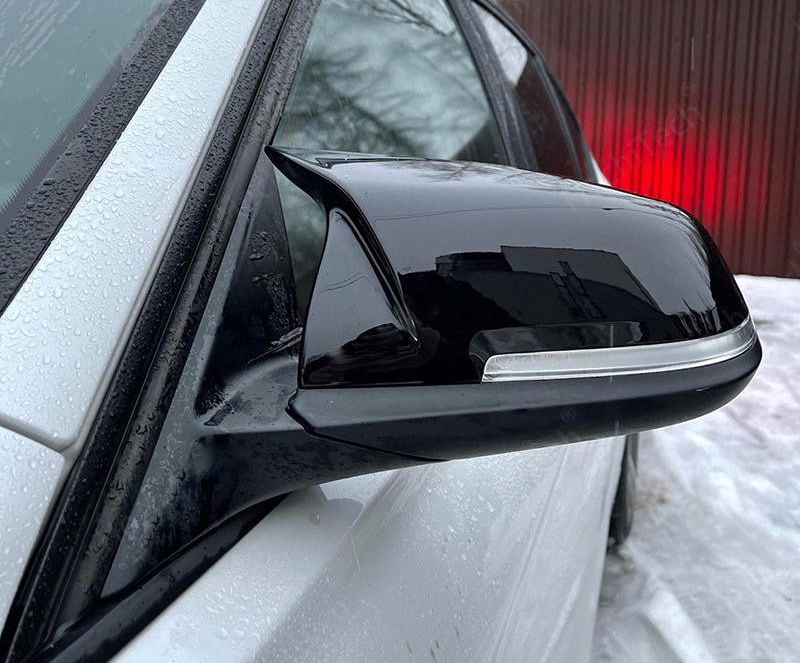 Paar Schwarz Glänzend Spiegelkappen Außenspiegel Für BMW F20 F21 F22 F30  F32 F36